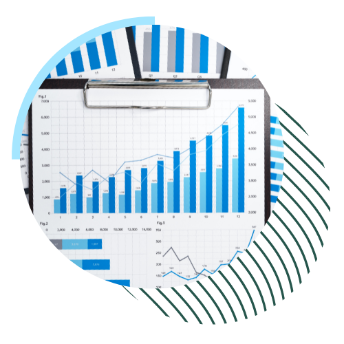 Paper with information on a chart